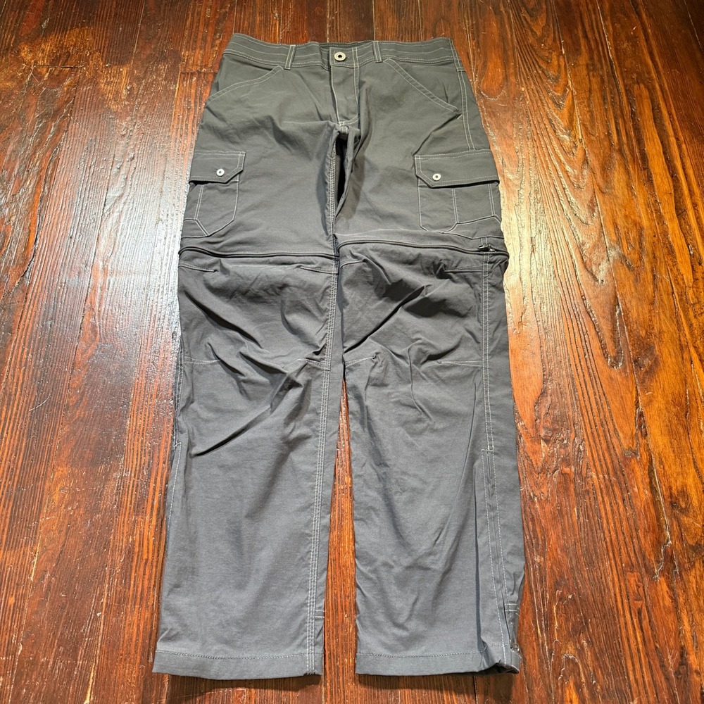 Kuhl Renegade Convertible Stealth Pants Mens 30x30 Gray Hiking Cargo 5138